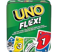 Mattel Games UNO Flex Card Game for Family Night Where Cards Change Color When Flexed in Collectible Tin