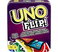 Mattel Games UNO FLIP! Card Game in Storage Tin,Ages 7+, 2-10 Players | Featuring Double-Sided Cards to Flip the Deck & Change the Game for Family Game Night, GDG37