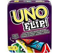 Mattel Games UNO FLIP! Family Card Game with 112 Cards in a Sturdy Storage Tin Makes a Great Gift for 7 Year Olds and Up, GDG37