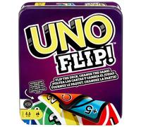 Mattel Games UNO FLIP! Family Card Game, with 112 Cards in a Sturdy Storage Tin, Makes a Great Gift for 7 Year Olds and Up, GDG37