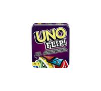Mattel Games UNO FLIP! Family Card Game, with 112 Cards in a Sturdy Storage Tin, Makes a Great Gift for 7 Year Olds and Up, GDG37