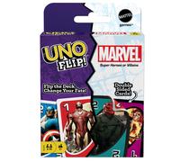 Mattel Games UNO Flip! Marvel Card Game for Kids Adults & Family Nigh