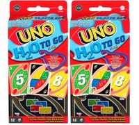 Mattel Games UNO H2O to Go Water resistant cards 2-10 players Ages 7+ (Pack of 2)