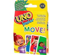 Mattel Games UNO Junior Move Kids Card Game with Action Rules for Family Night, Game Night, Travel, Camping and Party, UNO Cards, HNN03