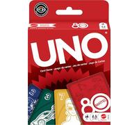 Mattel Games UNO Mattel 80th Ruby Red Card Game for Kids, Adults & Family Nights, Game Nights, Travel, Camping & Parties., JGK30