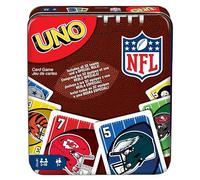 Mattel Games UNO NFL Card Game in Storage Tin for Children, Adults, Parties & Travel with NFL Team Logos & Special Rule (Amazon Exclusive)