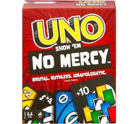 Mattel Games UNO Show ?em No Mercy Card Game for Kids Adults & Family Parties and Travel With Extra Cards Special Rules and Tougher Penalties HWV18