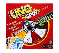 Mattel Games UNO Spin Card Game for Kid, Adult & Family Nights, Classic Play with Toy Spinner, New Challenges & Rules, Rainy Day Activity, JGR00