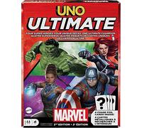 Mattel Games UNO Ultimate Marvel Card Game with 4 Character Decks, 4 Collectible Foil Cards & Special Rules, 2-4 Players, 2nd Edition
