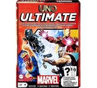 Mattel Games UNO Ultimate Marvel Card Game with 4 Collectible Foil Cards, Character-Themed Decks & Special Rules for Ages 7 Years & Older