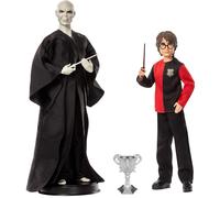 Mattel Harry Potter 2-Pack Gift Set: 12-inch Voldemort & 10.5-inch Harry Dolls with Film-Inspired Fashion & Wands Ages 6+