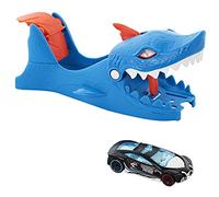 Mattel Hot Wheels City Nemesis Launcher - Shark, Blue, Realistic Style, Car Launcher & Compact Play, Ages 4+