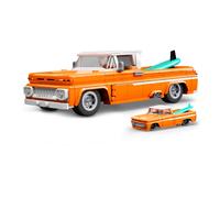 Mattel Brick Shop Hot Wheels Elite Series Building Set, Custom ’62 Chevy Pickup with 858 Pieces, Realistic Details and Custom Decals, Adult Collectors and Kids Ages 10+, JFT20