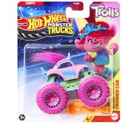 Mattel Hot Wheels Monster Trucks Collectible Toy 1:64 Scale Diecast Model Vehicle - Trolls Poppy - JDP86
