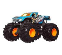 Mattel Hot Wheels Monster Trucks Podium Crasher, Blue [1:24 Scale die cast] Oversized