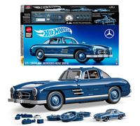 Mattel Hot Wheels Premium Mercedes 300sl Car Construction Game 1600 Pieces Blue Kids