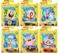 Mattel Hot Wheels SpongeBob 20 Best Year Ever 6 Car Bundle Set