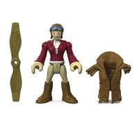 Mattel Imaginext Series 6 Collectible Figures - DGN02 ~ Female Pilot ~ DC Blind Bag, Brown, Cream, Purple