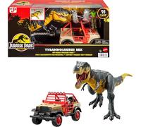 Mattel Jurassic Park ’93 Classic Set, T. rex, Ray Arnold Action Figure, Vehicle