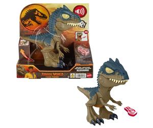Mattel Jurassic World: Chaos Theory Netflix - Chomp Chomp Mega Roar Allosaurus Dinosaur Toy with Sound & Stretchable Jaw Tendons, Increasing Roar Levels & Feeding Feature, Ages 4 Years & Up, HVB45
