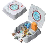 Mattel Jurassic World Distortus Rex Lab Sensory Playset with 8 Mini Figures, Model Clay and Spin & Pop Fidget Features in Fold Up Case, JKG89
