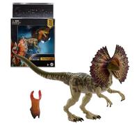 Mattel Jurassic World Hammond Collection Dinosaur Action Figure Dilophosaurus. Premium Design with Realistic Eyes, Articulated Joints & Extra Head, JKM93