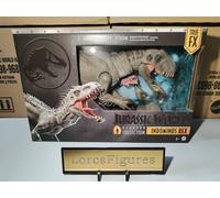 Mattel Jurassic World Hammond Collection Indominus Rex Deluxe Articulated Action Figure Large Size, Swappable Claws & Tracking Implant, JKG98