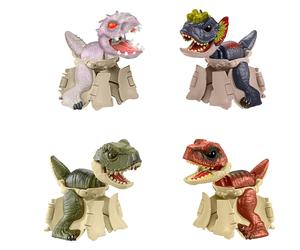 Mattel Jurassic World Hidden Hatchers Figure 4-Pack Survival Instinct Set with 2-in-1 Transforming Toy 8-Step Egg to Dinosaur