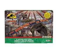 Mattel Jurassic World Holiday Advent Calendar with 24 Day Countdown, Daily Surprise, Mini Toy Dinosaurs, Human Figures and Gates, HTK45