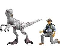 Mattel Jurassic World Jurassic Park III Hammond Collection Action Figure Set wiith Dr Alan Grant, Velociraptor Dinosaur & Raptor Egg Accessories