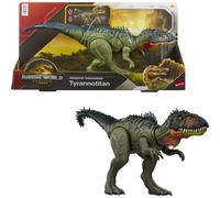 Mattel Jurassic World Rebirth Gigantic Thrashers Tyrannotitian Dinosaur Figure Toy 2 Tail Activated Rampage Attacks Digital Play