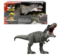 Mattel Jurassic World Rebirth Super Colossal Tyrannosaurus Rex Action Figure, T-Rex Dinosaur Toy Swallows Minis, Movie-Accurate Posable, JGB5