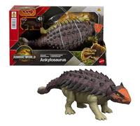 Mattel Jurassic World Rebirth Wild Roar Dinosaur Toy, Posable Ankylosaurus Figure, Tail Controlled Head Butt & Multi Attack & Sound, Digital Play, JGB90