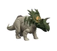 Mattel Jurassic World Rebirth Wild Roar Dinosaur Toy, Spiclypeus Posable Figure, Tail-Controlled Head Butt & Thrash Attack & Sound, Digital Play, JGB89