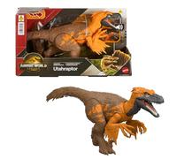 Mattel Jurassic World Rebirth Wild Roar Utahraptor Dinosaur Toy with Tail-Controlled Chomp Multi-Direction Attack & Sound, Posable & Digital Play, JGC80