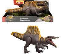 Mattel Jurassic World RebirthTail Thrasher Spinosaurus Dinosaur Toy | Action Figure with 2 Attack Moves, Movie Accurate and Posable, Digital Play Via Scannable App Code, JGB57