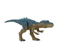 Mattel Jurassic World Ruthless Rampagin Allosaurus Dinosaur Toy, Action Figure with Continuous Chomp Attack & Roar Sounds, Button Activated Evolved Battle Spikes, HRX50
