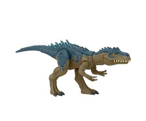 Mattel Jurassic World Ruthless Rampagin Allosaurus Dinosaur Toy, Action Figure with Continuous Chomp Attack & Roar Sounds, Button Activated Evolved Battle Spikes, HRX50