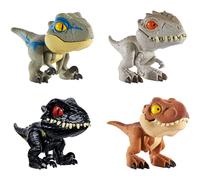 Mattel Jurassic World Snap Squad Dinosaur Toys Small Dino Figures with Opening Clip-On Jaws Portable Collectibles