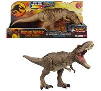 Mattel Jurassic World T. rex Dinosaur Toy with Sound & Movement All-Out Attack Tyrannosaurus Rex Action Figure with Rampage Attack Plus Digital Play