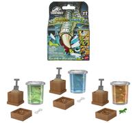 Mattel Jurassic World Unboxing Crushivores Mini Dinosaur Toy Figure in Rip-Open Package with Multiple Compounds & Surprises Feeding Play