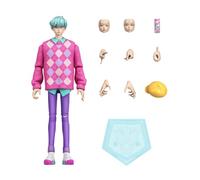 Mattel KPop Demon Hunters Saja Boys Baby Action Figure | 6-inch scale, 18 Articulation Points, Wearing “Soda Pop” Look, Themed Accessories, Swappable Faces & Hands , JRY35