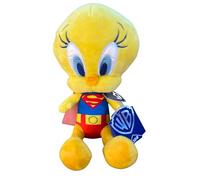 Mattel Looney Tunes x DC 100th Anniversary Large Super Soft Embroidered Gift Quality 12" 30cm Plush - (Tweety Pie - Super Girl)