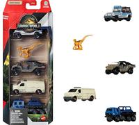 Matchbox Jurassic World Basic Car, Pack of 5, for Ages 3+