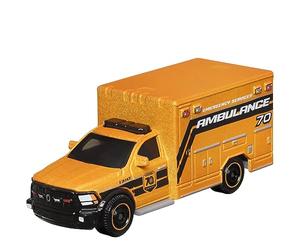 Mattel Matchbox Moving Parts 70 Years Special Edition Die-Cast Vehicle - HMV12 ~ Inspired by 2019 Ram Ambulance ~ 5/5 Orange and Black