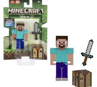 Mattel Minecraft Actionfigur & Zubehör, 2er-Pack mit Steve im 8,3 cm Maßstab, Sa