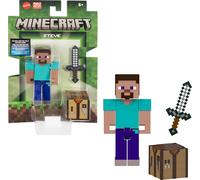 Mattel Minecraft Actionfigur & Zubehör, 2er-Pack mit Steve im 8,3 cm Maßstab, Sa