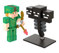Mattel Minecraft Craft-a-Block 2-Pk Action Figures & Toys to Create Explore and Survive Authentic Pixelated Designs Collectible Gifts for Kids Age