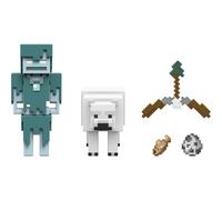 Mattel Minecraft Craft-a-Block 2-Pk Action Figures & Toys to Create Explore and Survive Authentic Pixelated Designs Collectible Gifts for Kids Age