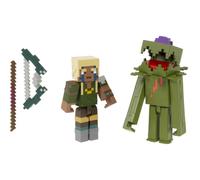 Mattel Minecraft Craft-a-Block 2-Pk Action Figures & Toys to Create Explore and Survive Authentic Pixelated Designs Collectible Gifts fo